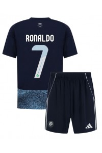 Fotbalové Dres Al-Nassr Cristiano Ronaldo #7 Dětské Venkovní Oblečení 2025-26 Krátký Rukáv (+ trenýrky)